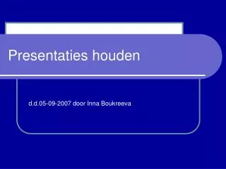 presentaties houden