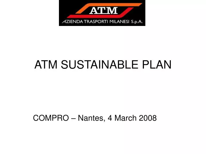 atm sustainable plan