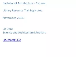 To find the subject portal for Architecture..