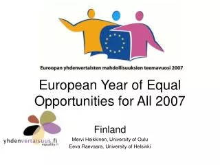 European Year of Equal Opportunities for All 2007