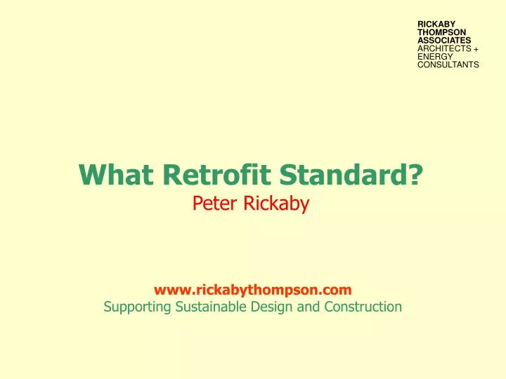 what retrofit standard peter rickaby