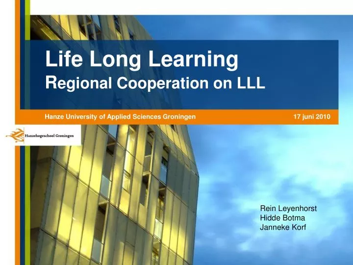 life long learning r egional cooperation on lll