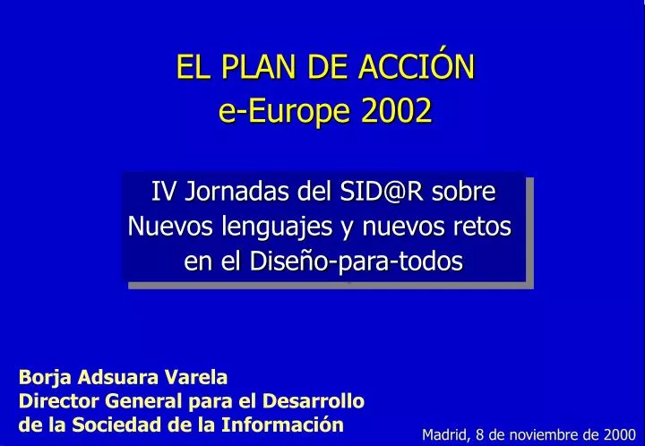 el plan de acci n e europe 2002