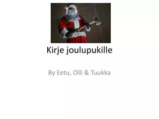 kirje joulupukille