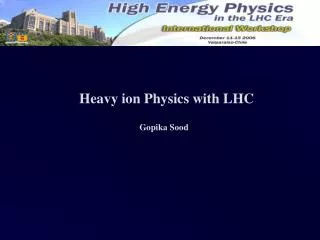 Heavy ion Physics with LHC