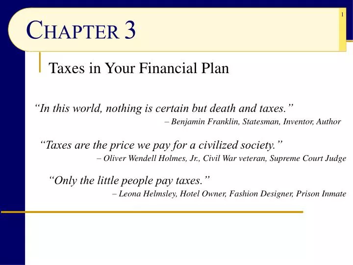 taxes in your financial plan