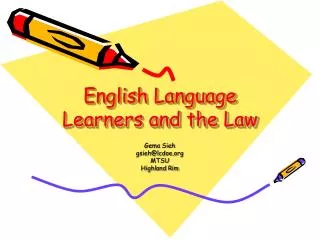 English Language Learners and the Law