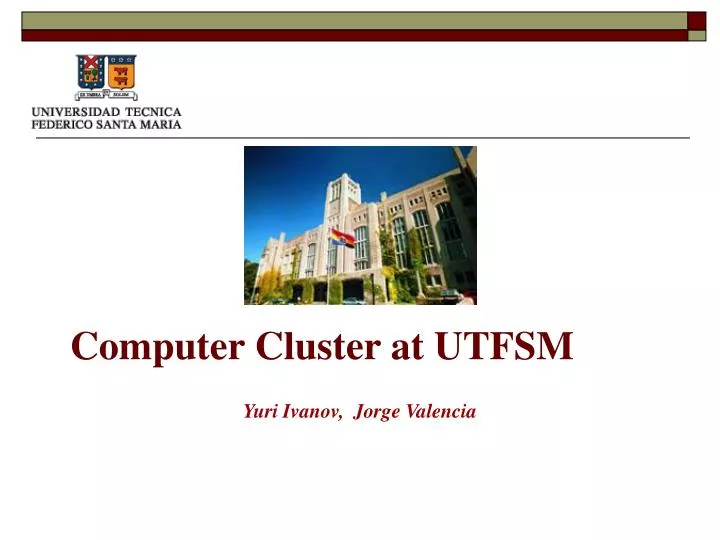 computer cluster at utfsm