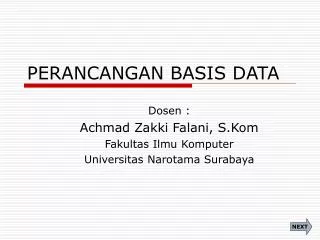 perancangan basis data
