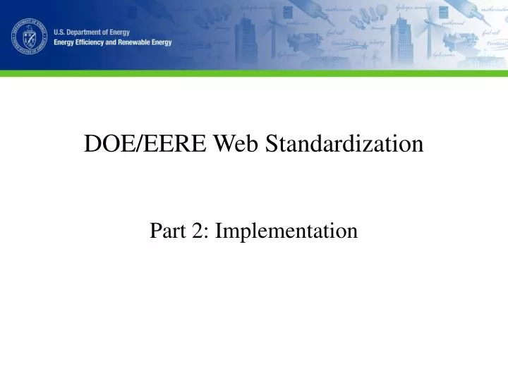 doe eere web standardization