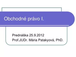 obchodn pr vo i