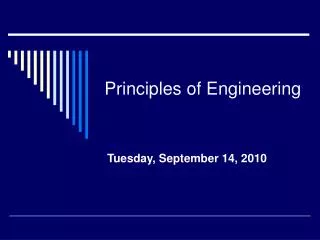 Principles of Engineering