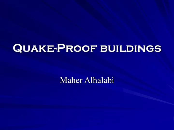 quake proof buildings