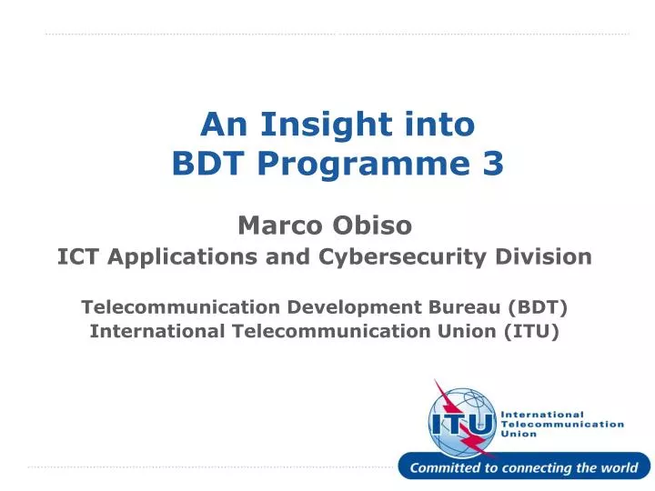 an insight into bdt programme 3