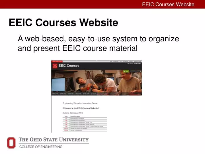 eeic courses website