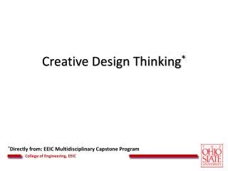 Creative Design Thinking *