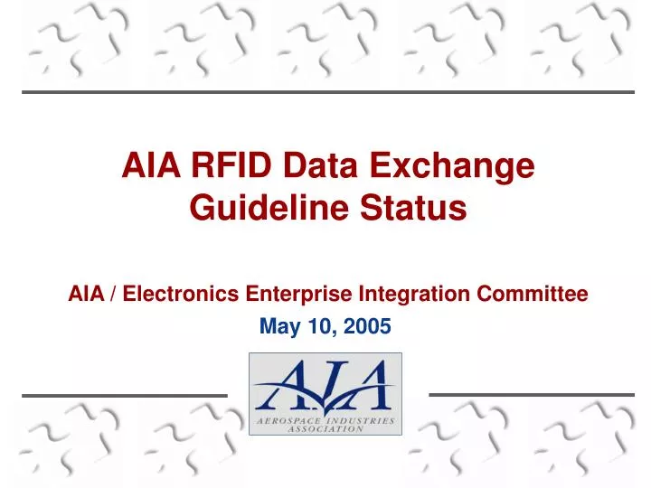 aia rfid data exchange guideline status aia electronics enterprise integration committee