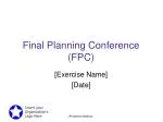 Final Planning Conference (FPC) - slide 1
