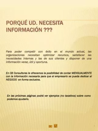 porqu ud necesita informaci n