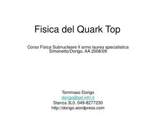 fisica del quark top