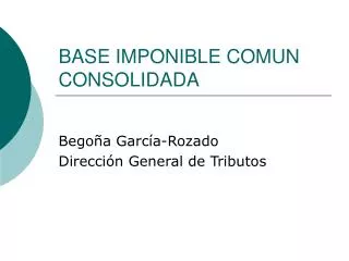 base imponible comun consolidada