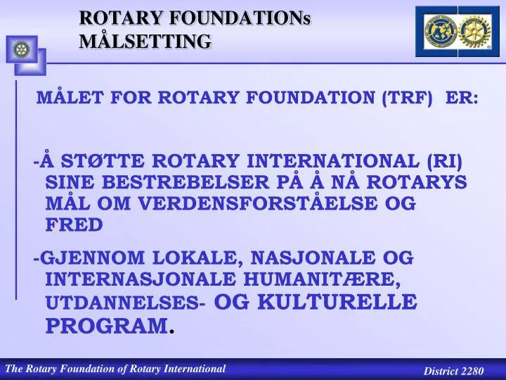rotary foundations m lsetting