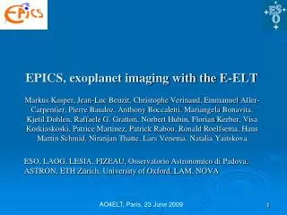 EPICS, exoplanet imaging with the E-ELT