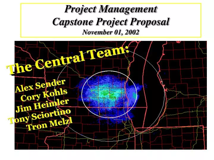 project management capstone project proposal november 01 2002