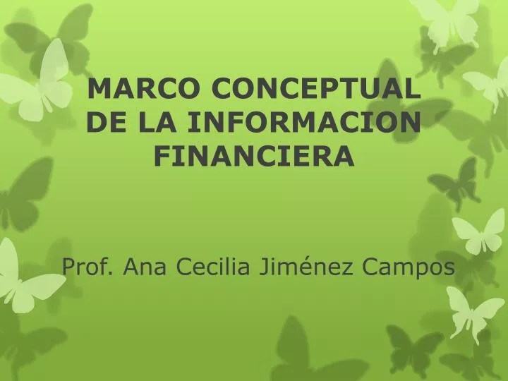 marco conceptual de la informacion financiera