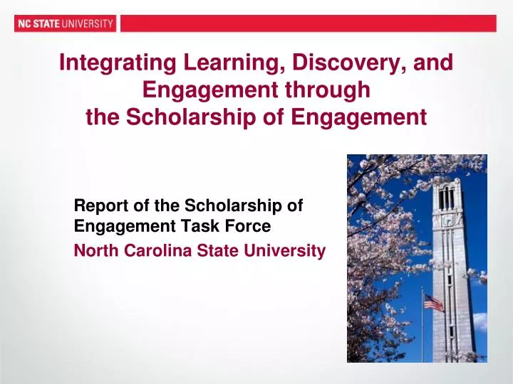 integrating learning discovery and engagement through the scholarship of engagement