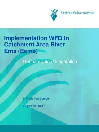 Implementation WFD in Catchment Area River Ems (Eems)