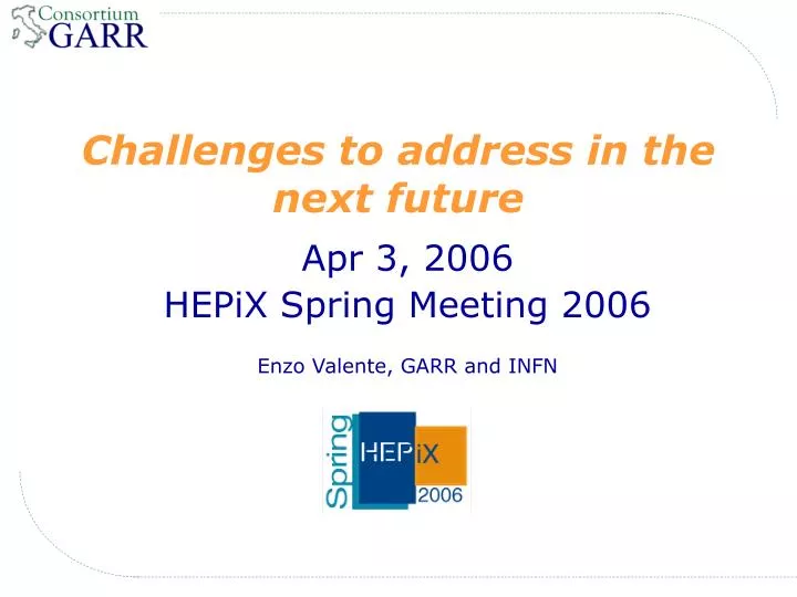 challenges to address in the next future