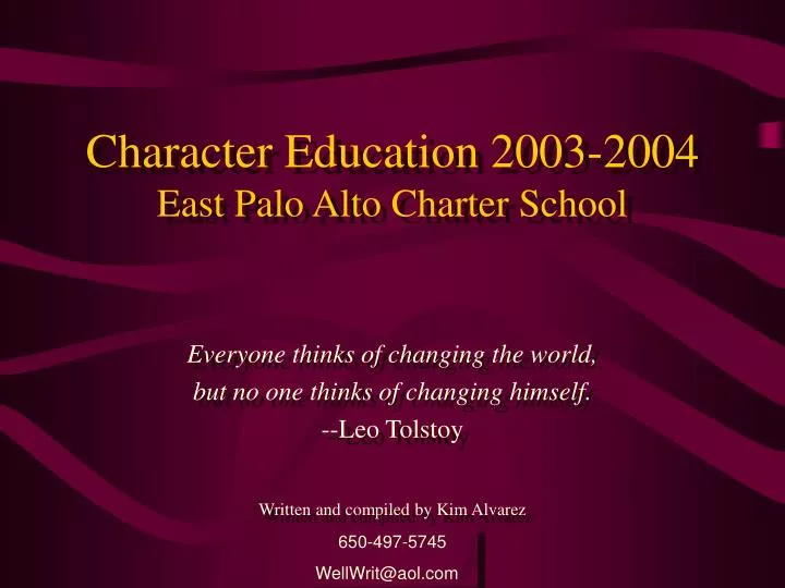 character education 2003 2004 east palo alto charter school