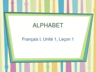 alphabet