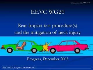 EEVC WG20 Rear Impact test procedure(s) and the mitigation of neck injury