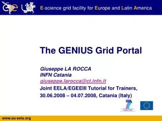The GENIUS Grid Portal