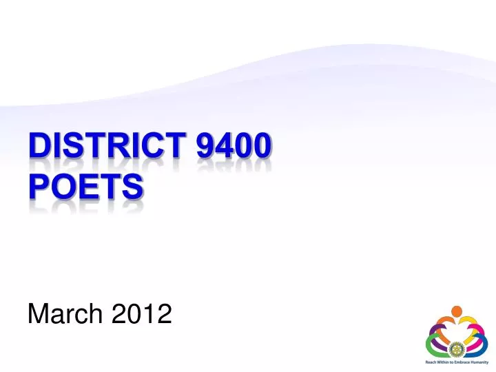 district 9400 poets