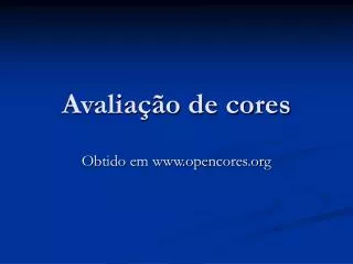 avalia o de cores