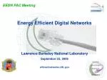 Efficient Networks for Energy Conservation in Electronics: Key Insights and Strategies - slide 1