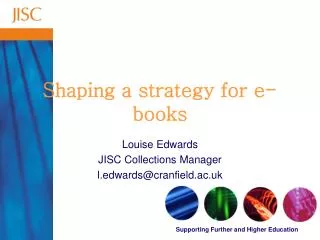 Shaping a strategy for e-books