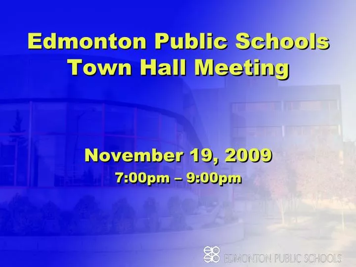 edmonton public schools town hall meeting