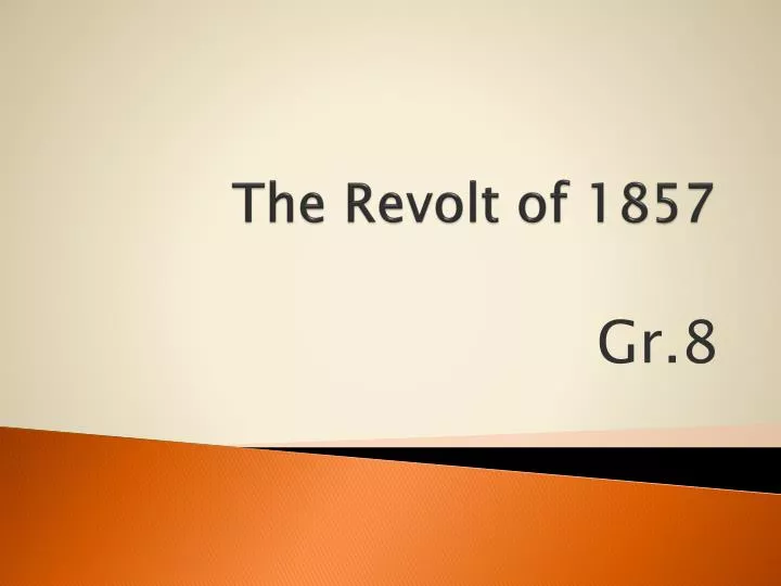 the revolt of 1857