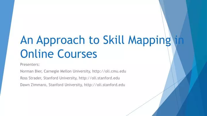 an approach to skill mapping in online courses