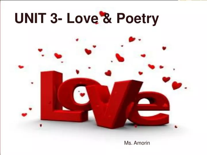 unit 3 love poetry 3