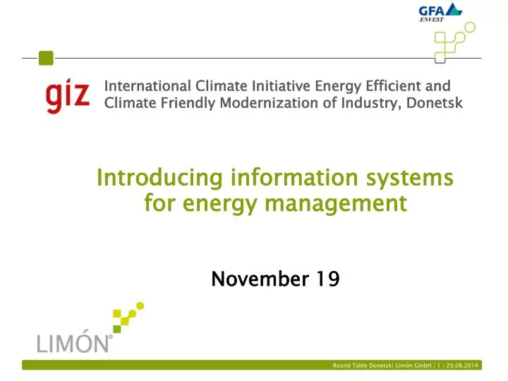 introducing information systems for energy management november 19