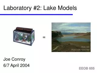 Laboratory #2: Lake Models