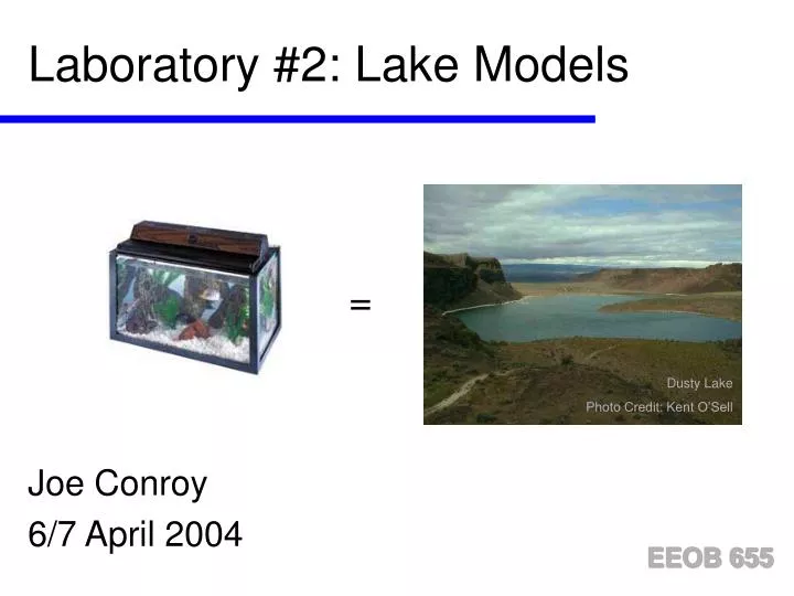 laboratory 2 lake models