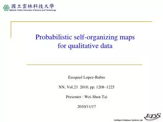 Probabilistic self-organizing maps for qualitative data