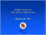 NUMA-Aware Tuning of Java Server Applications for Enhanced Performance - slide 1