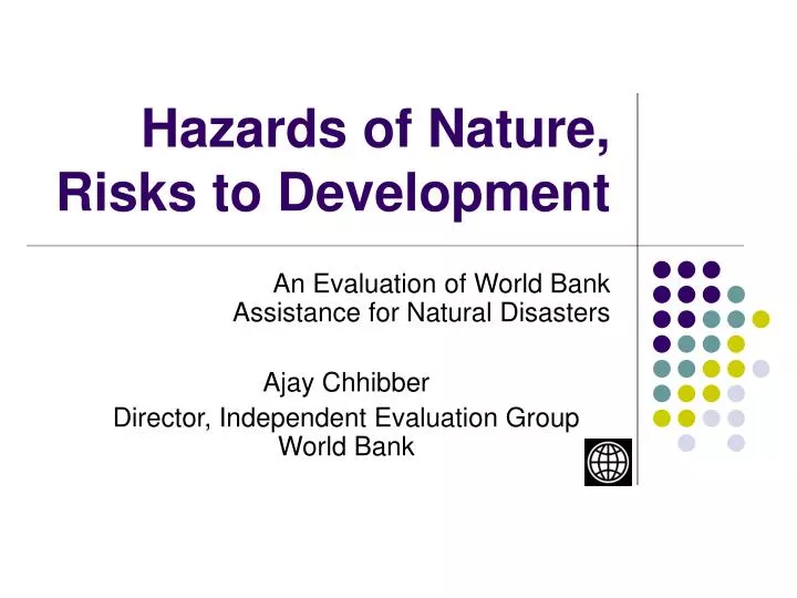 hazards of nature risks to development